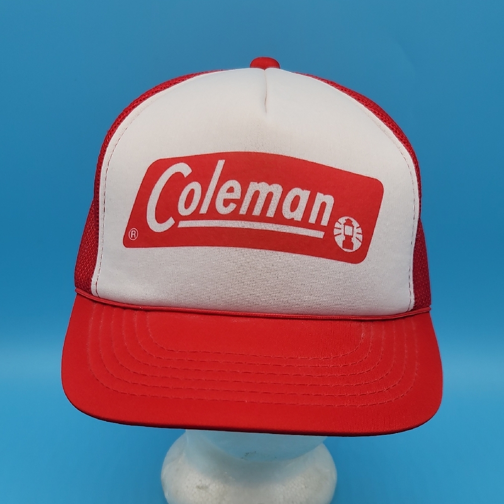 Coleman Red and White Mesh Cap
